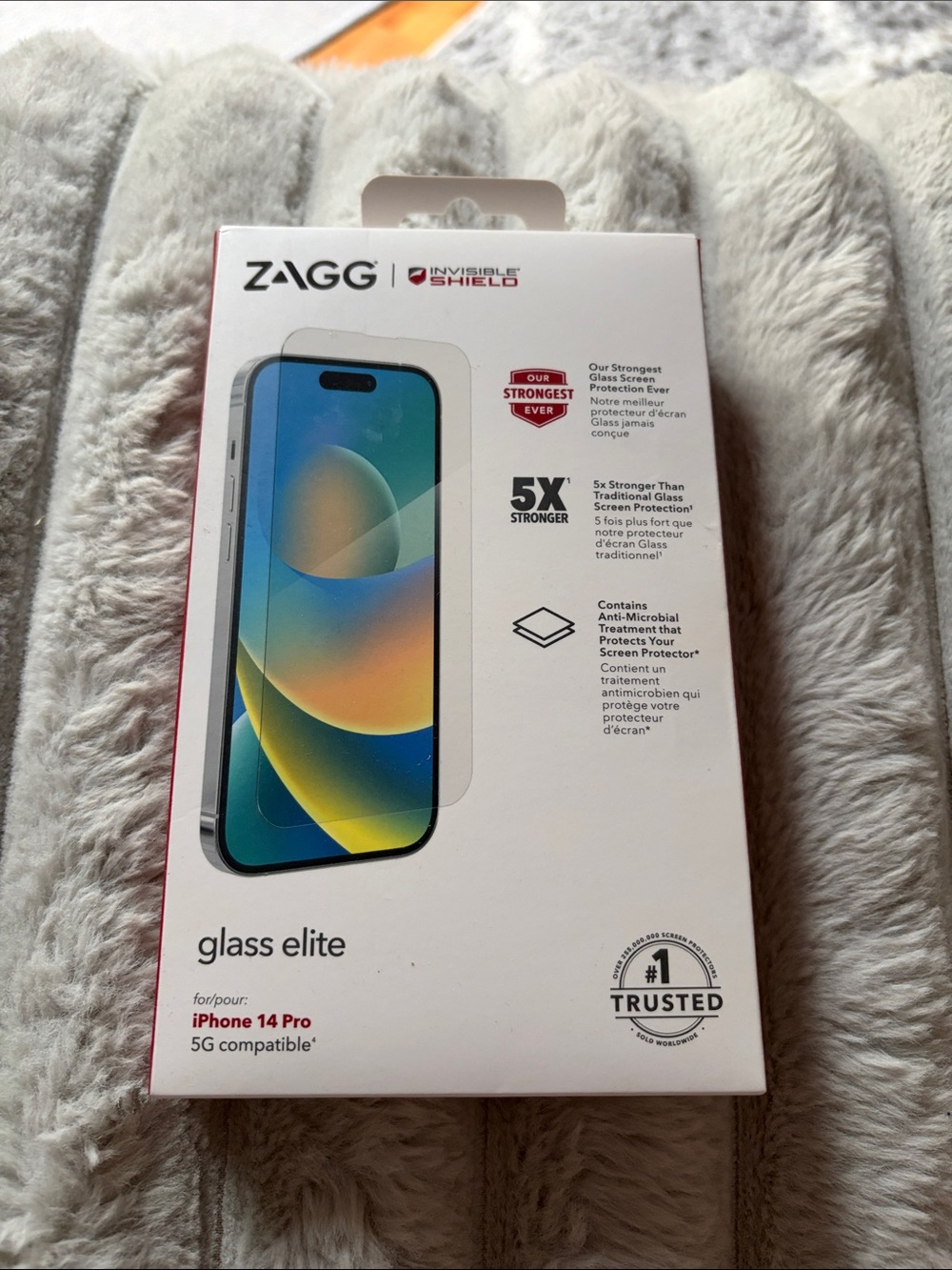 ZAGG Glass Elite Screen Protector for iPhone 14 Pro - White Packaging
